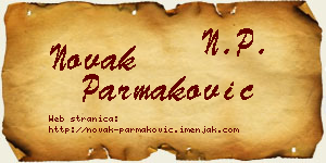 Novak Parmaković vizit kartica